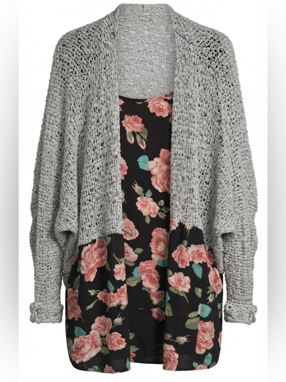 Open Knit Floral Cardigan, Forever21 - Picture 2 of 4